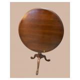 ETHAN ALLEN SOLID CHERRY TILT TOP BIRD CAGE TABLE