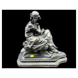 RESIN SEATED LADY STATUE