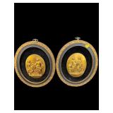2 ANDREW KOLB & SON ORNATE FIGURAL CAMEO WALL