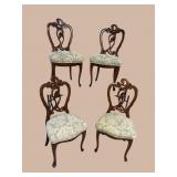 4 HIGH QUALITY WALNUT VICTORIAN CHAIRS