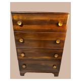 MAHOGANY 4 DRAWER TALL CHEST