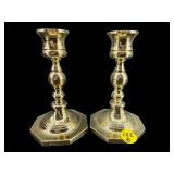PR BALDWIN BRASS CANDLESTICKS 5 IN TALL