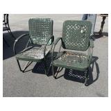 BASKET WEAVE MID CENTURY CHAIRS