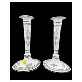 2 MOTTAHEDEH BLACK AND WHITE PORCELAIN
