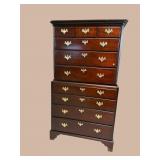 18TH CENTURY GEORGIAN MAHOGANY CHEST ON CHEST
