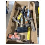 BOX LOT OF HAMMERS