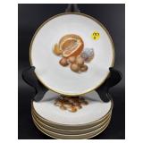 SET OF 5 THOMAS BAVARIA DECORATIVE FRUIT PLATES