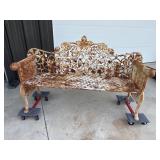 LARGE CAST IRON HEAVY CAST IRON BENCH