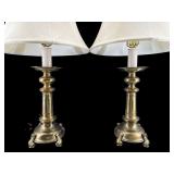 2 STIFFEL SOLID BRASS LAMPS