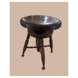 CLAWFOOT ROUND PIANO STOOL
