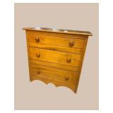 3 DRAWER POPLAR CHEST