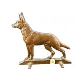 ANTIQUE LARGE GERMAN SHEPHERD CAST IRON DOORSTOP