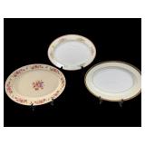 3 PC LOT LARGE PORCELAIN PLATTERS