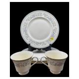 6 PC LOT MINTON BORDEAUX PORCELAIN