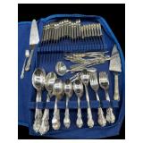 138 PIECES ROGETS SILVER PLATE REFLECTION FLAT