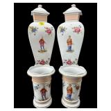MOTTAHEDEH 4 PC PORCELAIN GARNITURE SET