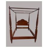 ETHAN ALLEN CHERRY TWISTED POST QUEEN SIZE BED