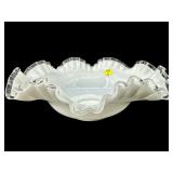 FENTON SILVER CREST RUFFLED BOWL