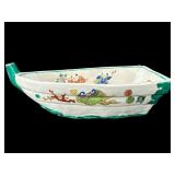 ORIENTAL POTTERY FIGURAL BOAT DISH