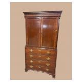 BAKER SOLID MAHOGANY LINEN PRESS