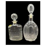 PR OF GLASS DECANTERS WITH STOPPERS