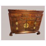 AMERICAN MARTINSVILLE ALL BURLED ORIENTAL SERVER
