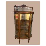 OAK BOW GLASS CHINA CLOSET
