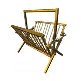 MCM BRASS MAGAZINE RACK, AS IS