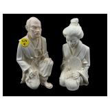 PR ORIENTAL RESIN CARVED FIGURINES