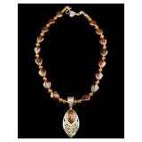DESIGNER JAY KING STERLING AMBER TIGER EYE