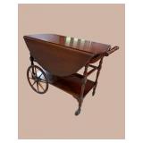 MAHOGANY OVERSIZED TEA CART