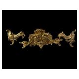 3 pc GOLD LEAF ORNATE FRENCH CORNICE
