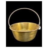ANTIQUE BRASS JELLY BUCKET WITH HANDLE
