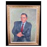 PORTRAIT OF MAN IN A SUIT SIGNED PATMAN 1978 OIL