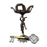 CAST IRON CANDLE HOLDER AND THERMOMETER KEY