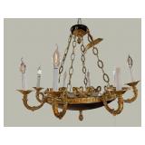 FRENCH EMPIRE 8 LIGHT CHANDELIER