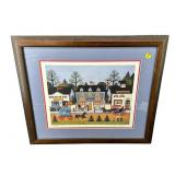 WOOSTER SCOTT THE DOMINO GAME LITHOGRAPH
