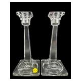 PR OF QUALITY CRYSTAL CANDLESTICKS