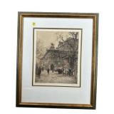 ORIGINAL HAND COLORED ETCHING BY EIDENBERGER
