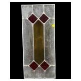 LEADED GLASS STAIN GLASS WINDOW