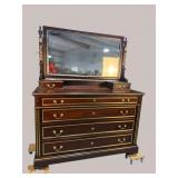 19TH CENTURY MAHOGANY FRENCH EMPIRE BRASS ADORNED