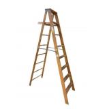 WOODEN 8 FT A FRAME LADDER