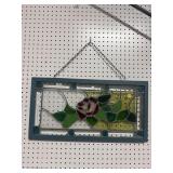 STAINED LEADED GLASS WINDOW, AS IS