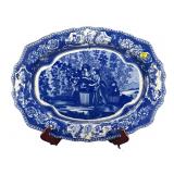 LARGE VICTORIA WARE BLUE AND WHITE PORCELAIN