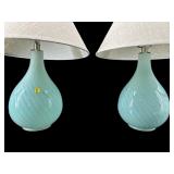 2 ART GLASS MODERN DESIGN LAMPS