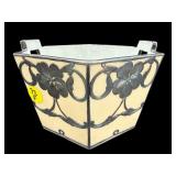 ANTIQUE LENOX SILVER OVERLAY PORCELAIN 2 HANDLED