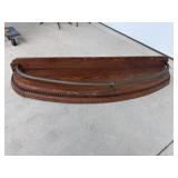 BRASS RAIL PINE HANGING SHELF