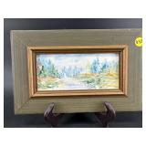 SIGNED Z.W PAINTING ON BOARD