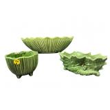 3 PC LOT VINTAGE McCOY POTTERY PIECES;