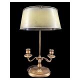 ORNATE BRASS RETICULATED SMALL BOUILLOTTE LAMP